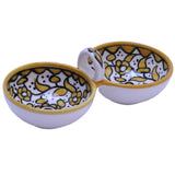 Yellow Floral Ceramic Serving Bowl 