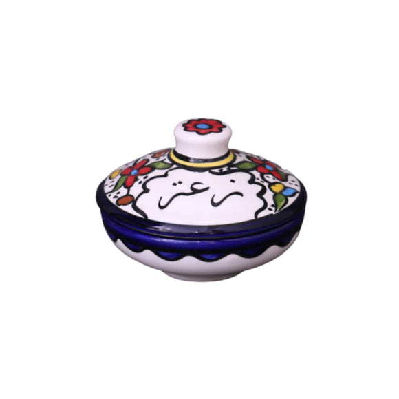 palestinian Ceramic bowl with lid zataar