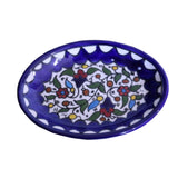 palestinian Floral Ceramic oval Serving Plate