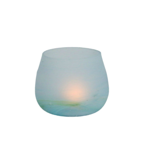 Light Green glass Candle Container