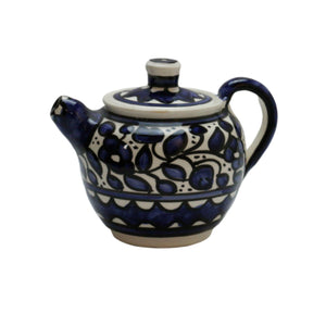 Hebron Ceramic Teapot Pitcher Hand painted Floral