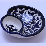 2 Section Round Divided Serving Dish 