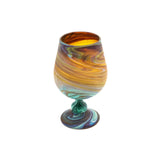 Honey Brown Wine Glasses Goblet Glassware Hand Blown Hebron Glass Phoenician