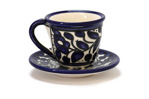 Hand painted Floral Ceramic Coffee Mug Hebron Ceramic